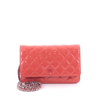 Chanel Wallet on Chain Quilted Patent Pink 2332101