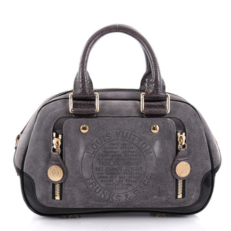 Louis Vuitton Havane Stamped Trunk Bowler Bag Suede PM 2332703