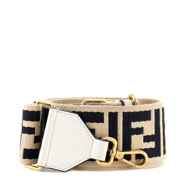 Fendi Strap You Shoulder Strap Zucca Canvas with Leather