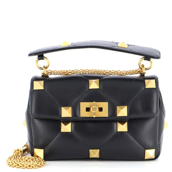 Valentino Garavani Roman Stud Flap Bag Quilted Leather Medium