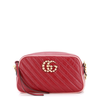Gucci GG Marmont Shoulder Bag Diagonal Quilted Leather Small
