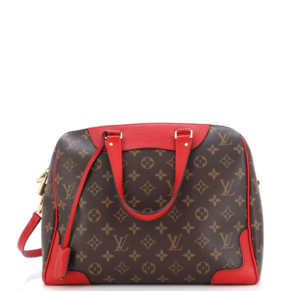 Louis Vuitton Red Leather and Monogram Canvas Retiro NM Bag Louis Vuitton