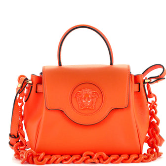 Versace La Medusa Top Handle Bag Leather Medium