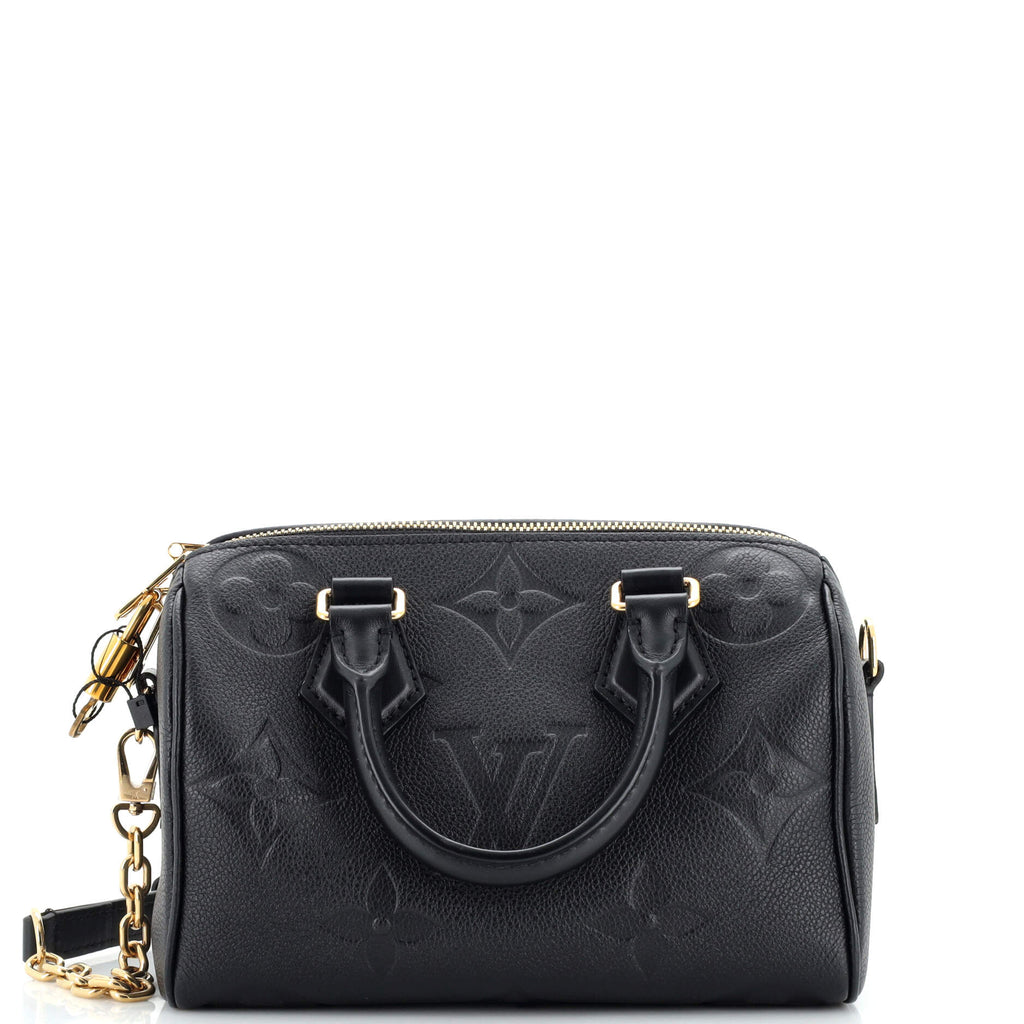 Louis Vuitton Speedy Bandouliere Bag Monogram Empreinte Giant 20 Black