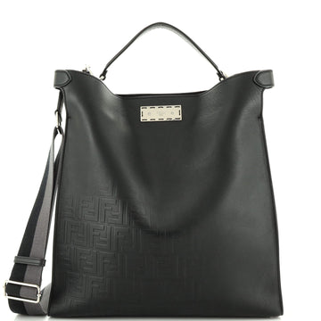 Fendi Peekaboo X-Lite Fit Bag Leather with Zucca Embossed Detail
