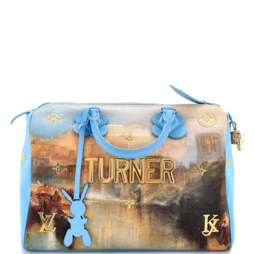 Louis Vuitton Speedy Handbag Limited Edition Jeff Koons Van Gogh Print Canvas 30