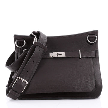 Hermes Jypsiere Handbag Clemence 34 Brown 2333501