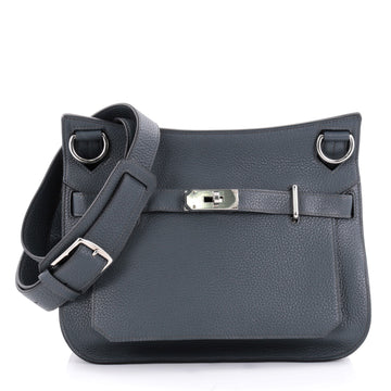 Hermes Jypsiere Handbag Clemence 31 Blue 2333504