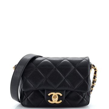 Chanel Twist Your Buttons Flap Bag Quilted Caviar Mini