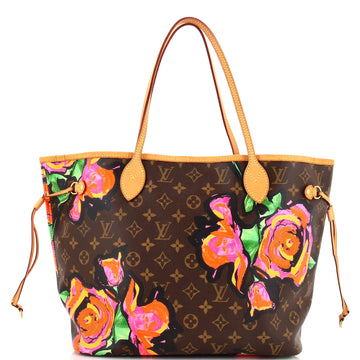 Louis Vuitton Neverfull Tote Limited Edition Monogram Roses MM