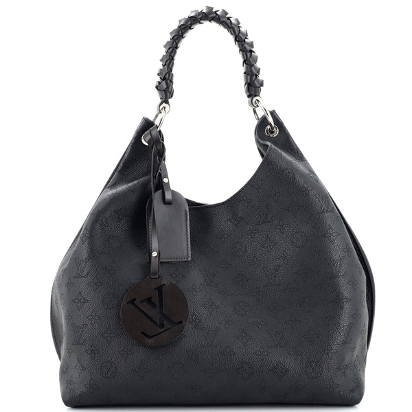 Louis Vuitton Carmel Hobo Bag Black Leather