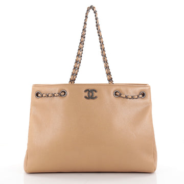 Chanel Open Chain Shopping Tote Caviar Large Brown 2333901