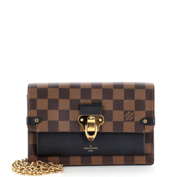 Louis Vuitton Vavin Chain Wallet NM Damier with Leather