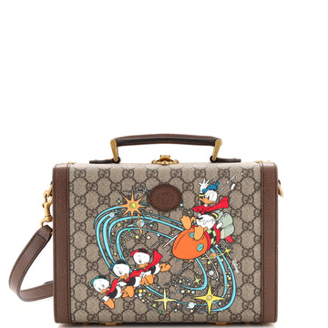 Gucci Disney Donald Duck Top Handle Beauty Case Printed GG Coated Canvas