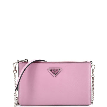 Prada Zip Pochette Shoulder Bag Saffiano Leather Mini