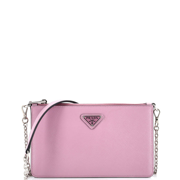 Prada Zip Pochette Shoulder Bag Saffiano Leather Mini 233393