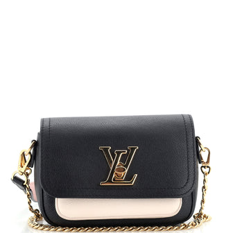 Louis Vuitton Lockme Tender Handbag Leather Black