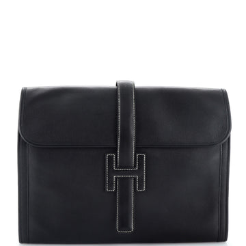 Hermes Jige Clutch Evergrain GM
