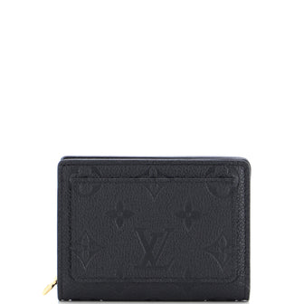 Louis Vuitton Black Monogram Empreinte Leather Card Holder Louis