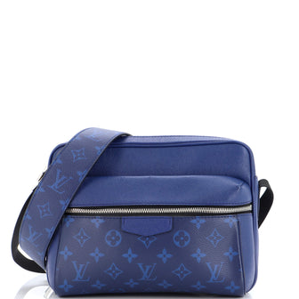 Louis Vuitton Outdoor Messenger Bag Monogram Taigarama Blue 233431196