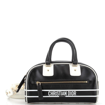 Christian Dior Vibe Zip Bowling Bag Leather Small