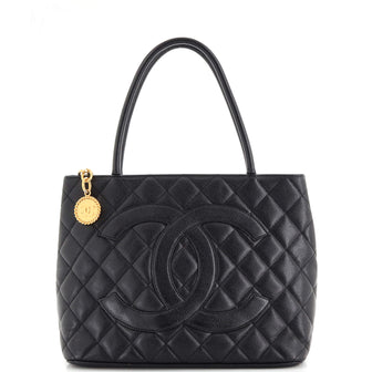 Chanel Medallion Tote Quilted Caviar