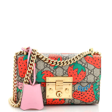 Gucci Padlock Shoulder Bag Printed GG Coated Canvas Small