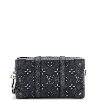 Louis Vuitton Soft Trunk Wallet Faded Monogram Debossed Leather Black