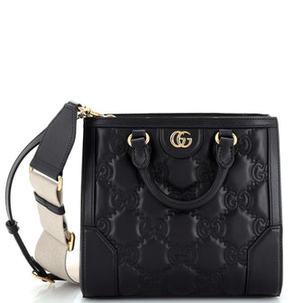 Gucci GG Top Handle Tote GG Embossed Matelasse Leather Mini