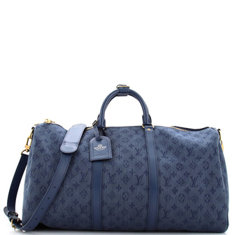Louis Vuitton Keepall Bandouliere Bag Monogram Denim 50
