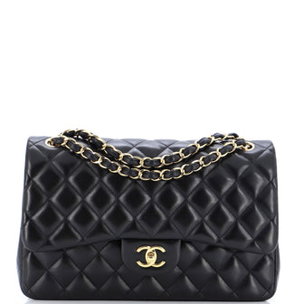 Chanel Classic Double Flap Bag Quilted Lambskin Jumbo
