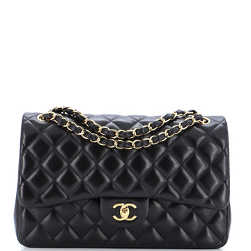 Chanel Classic Double Flap Bag Quilted Lambskin Jumbo