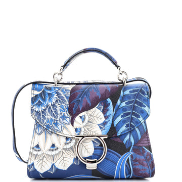 Salvatore Ferragamo Margot Satchel Printed Leather Small