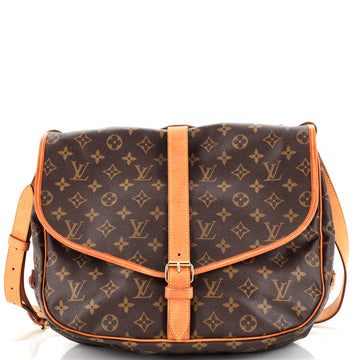 Louis Vuitton Saumur Handbag Monogram Canvas 35