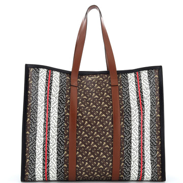 Burberry Open Tote Monogram E-Canvas Large