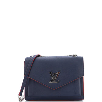 Louis Vuitton Mylockme Handbag Leather BB Blue 233431392