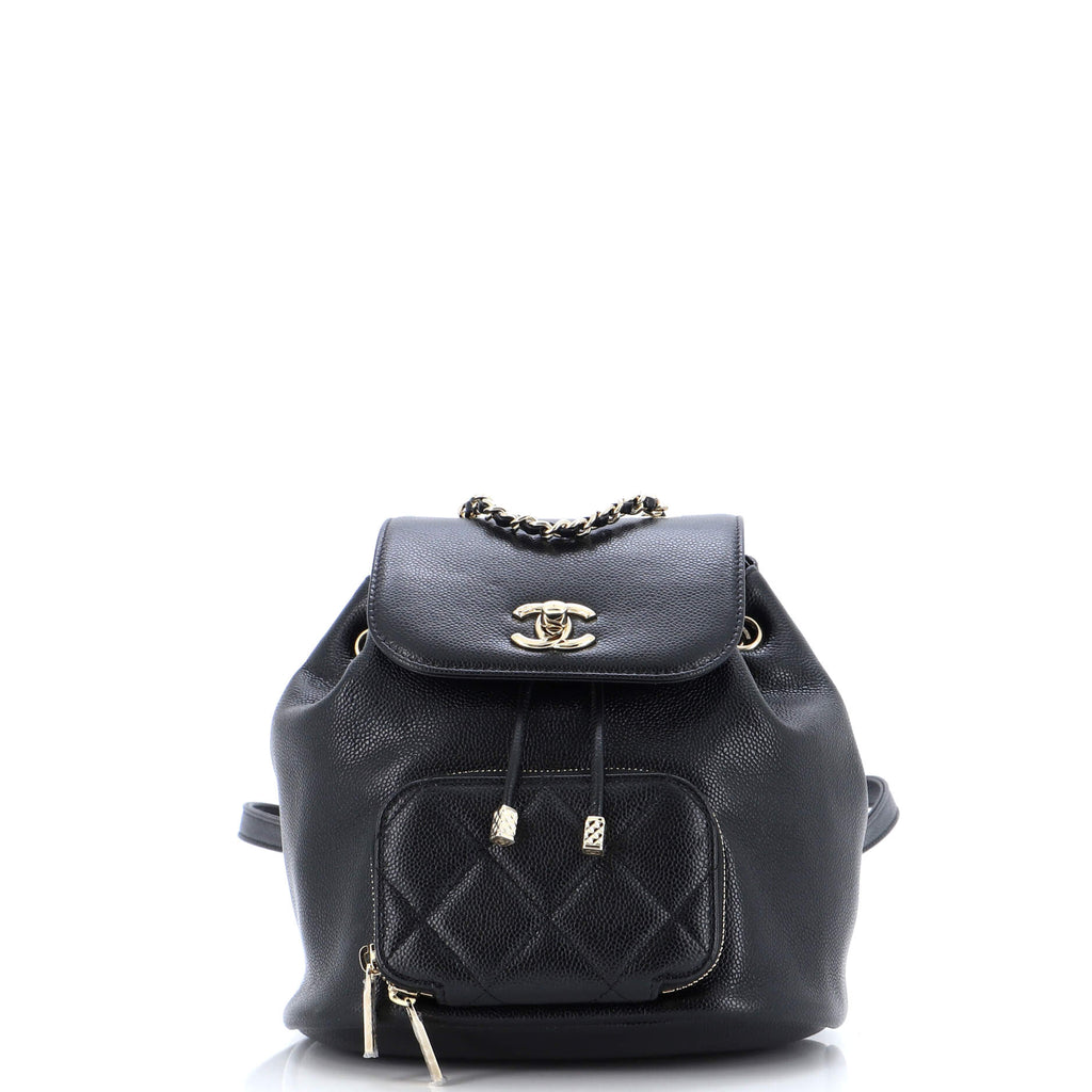 chanel affinity backpack mini Chanel Business Affinity Backpack Caviar Mini Black 233431398