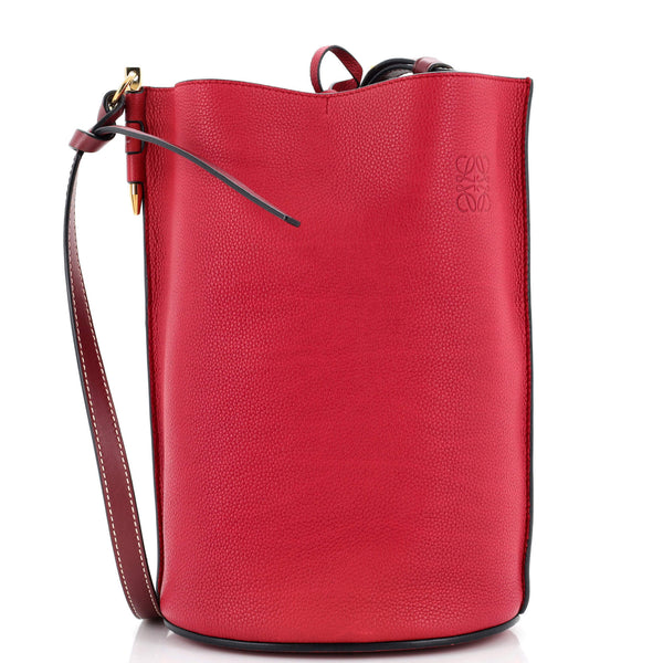 Gate bucket leather handbag Loewe Pink in Leather - 36135082