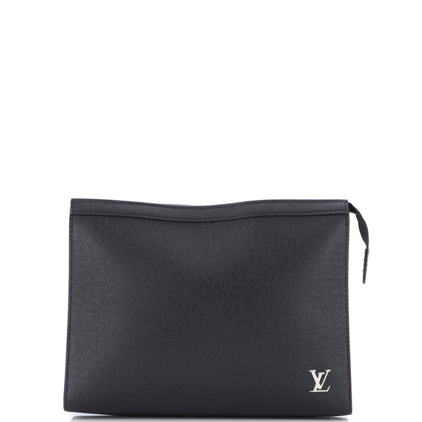 Louis Vuitton Pochette Voyage Taiga Leather GM Black 79783149
