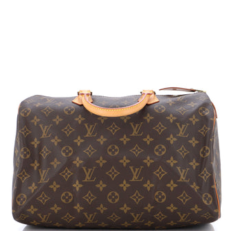 Louis Vuitton Speedy Handbag Monogram Canvas 35 Brown 233431451
