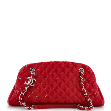 Chanel Just Mademoiselle Bag Quilted Patent Medium