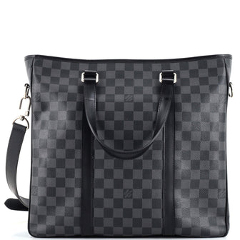 Louis Vuitton Tadao Handbag Damier Graphite PM Black 23343166