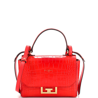 Givenchy Eden Top Handle Bag Crocodile Embossed Leather Mini