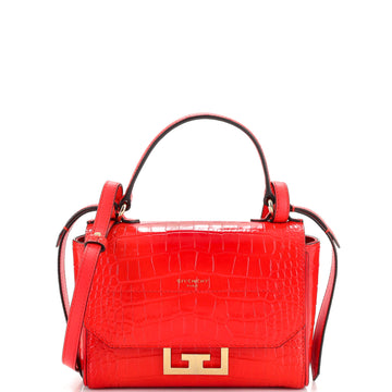 Givenchy Eden Top Handle Bag Crocodile Embossed Leather Mini