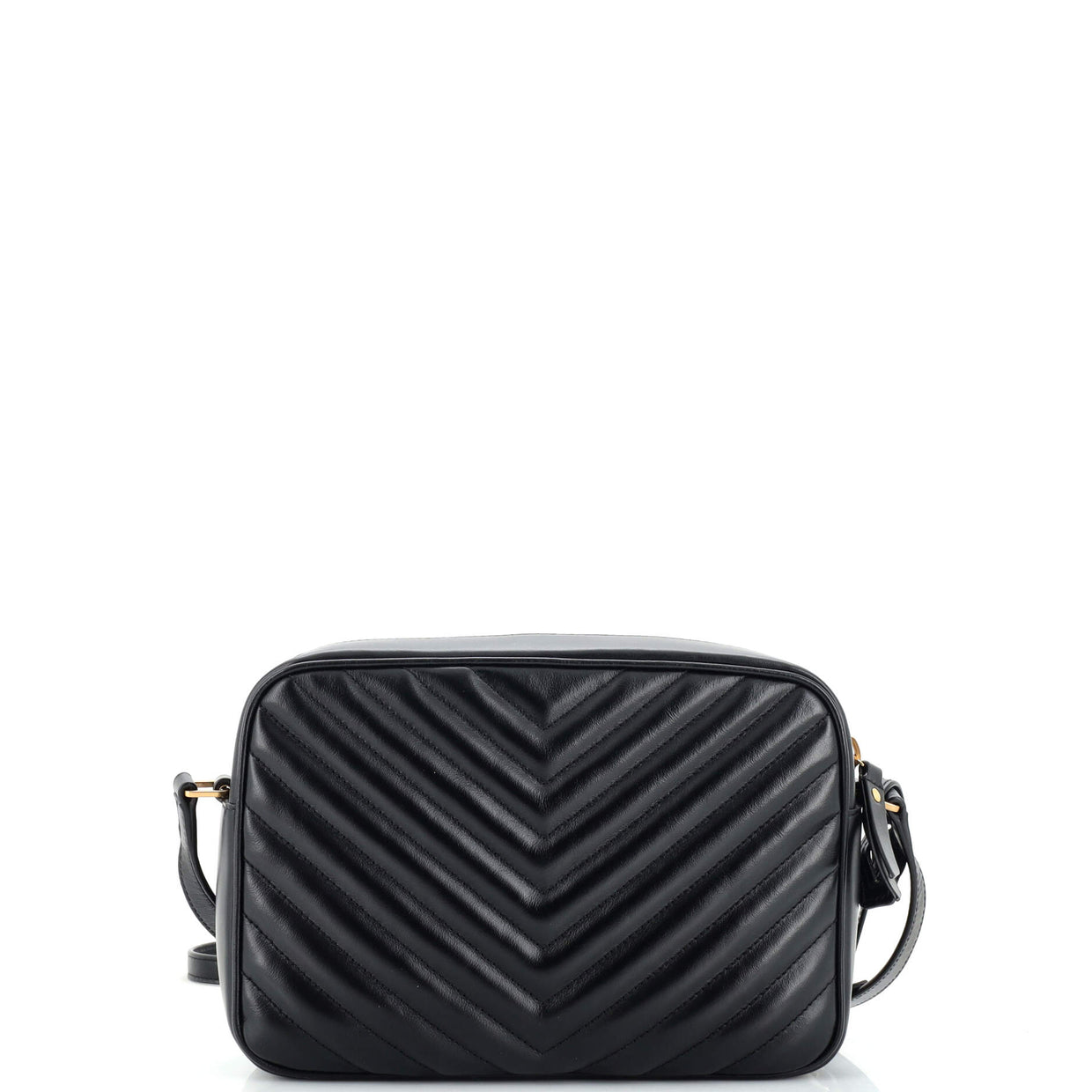 Saint Laurent Lou Camera Bag Matelasse Chevron Leather Small Black 2334391