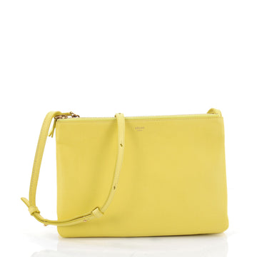 Celine Trio Crossbody Bag Leather Large Yellow 2334401