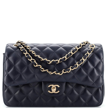 Chanel Classic Double Flap Bag Quilted Lambskin Jumbo