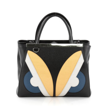 Fendi 2Jours Monster Handbag Calfskin Petite Black 2335002