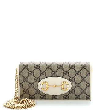 Gucci Horsebit 1955 Chain Wallet GG Coated Canvas