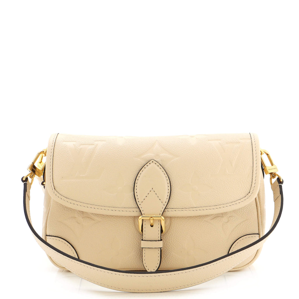 Louis Vuitton Diane NM Handbag Empreinte Leather Neutral